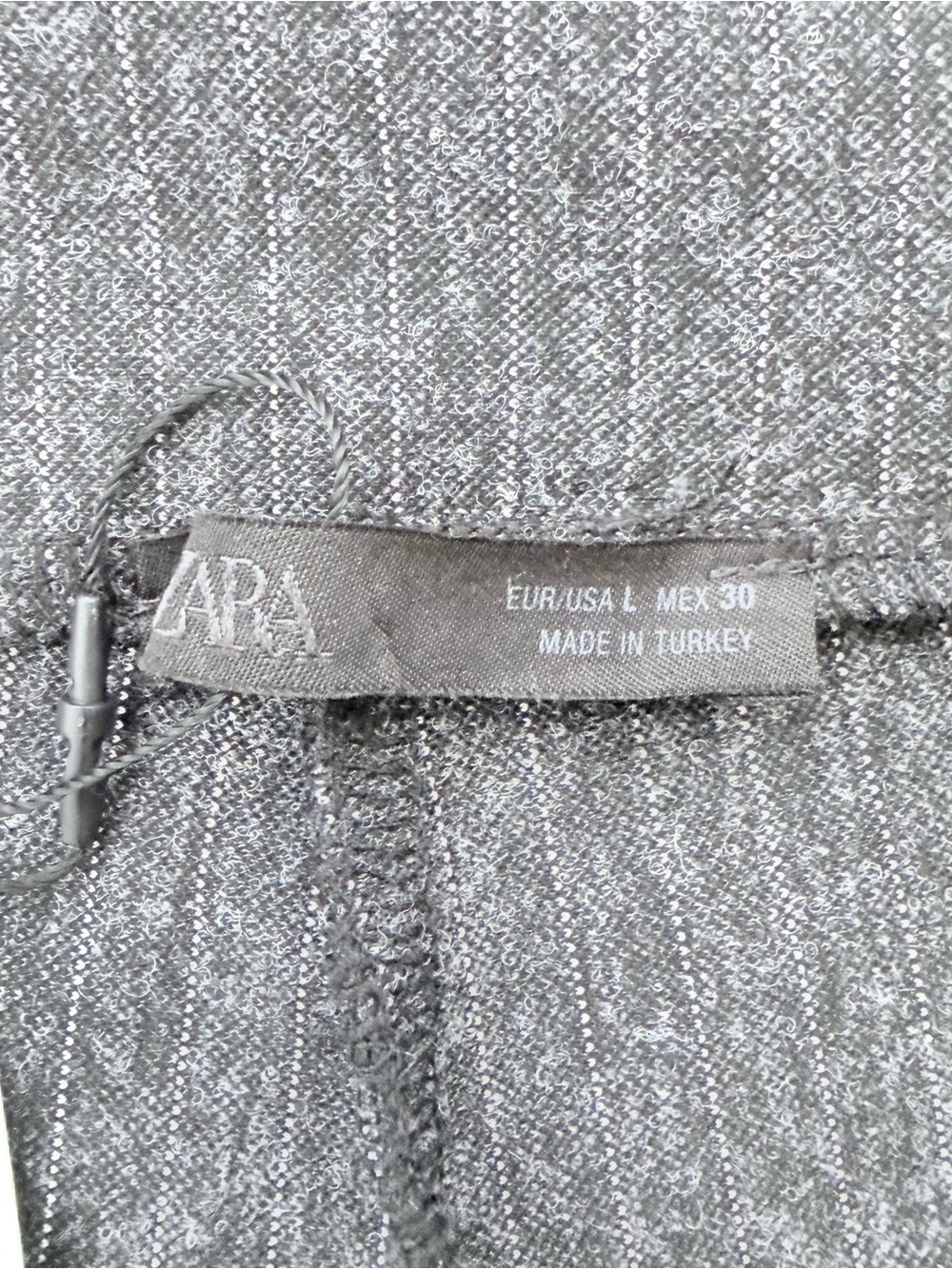 Zara y2k style low rise Gray Pinstripe Flared Trousers - Picture 2 of 6